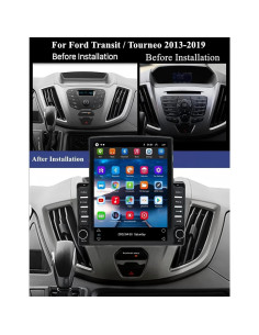 Estéreo Doble Din Oskkude 9.7" Android 13 para Ford Transit 2