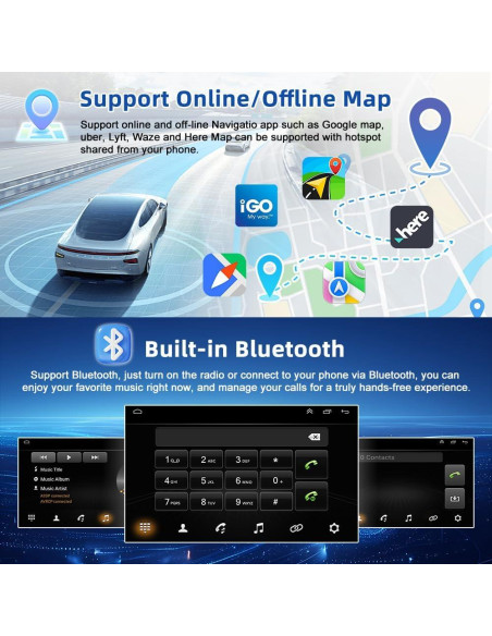 Estéreo Doble Din Oskkude 9.7" Android 13 para Ford Transit