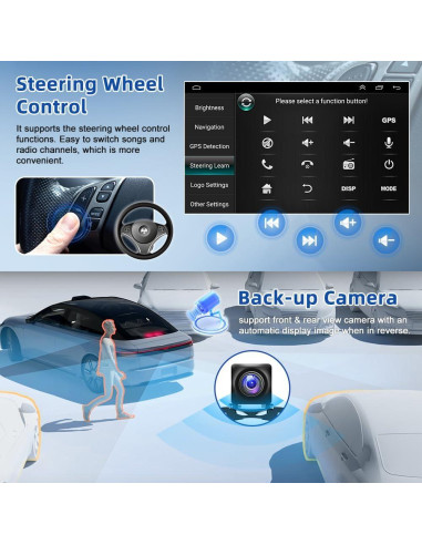 Estéreo Doble Din Oskkude 9.7" Android 13 para Ford Transit