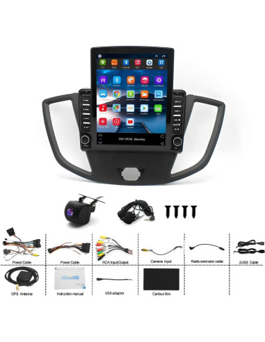 Estéreo Doble Din Oskkude 9.7" Android 13 para Ford Transit