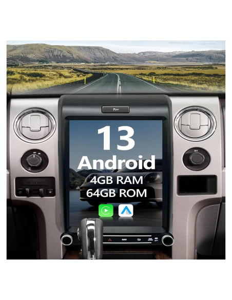 Radio Estéreo 2 Din EUNAVI para Ford F150 2013-2015 12.1"