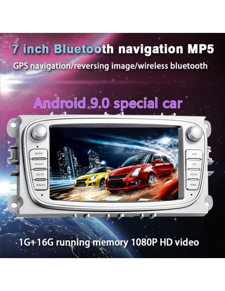 Estéreo de Coche Android 9.0 VIGORTHRIVE 7" 2 Din GPS CarPlay