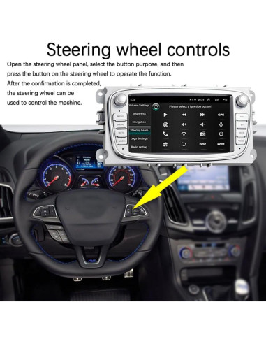 Estéreo de Coche Android 9.0 VIGORTHRIVE 7" 2 Din GPS CarPlay
