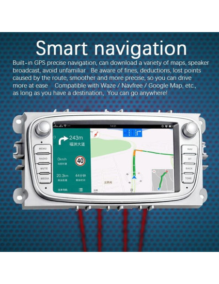 Estéreo de Coche Android 9.0 VIGORTHRIVE 7" 2 Din GPS CarPlay