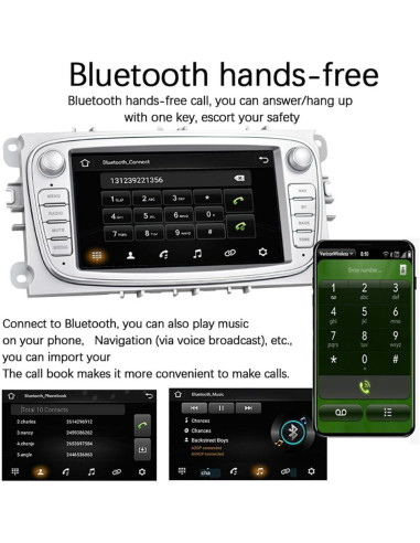 Estéreo de Coche Android 9.0 VIGORTHRIVE 7" 2 Din GPS CarPlay