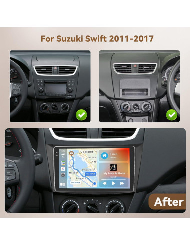 Estéreo de Coche Android Hikity 9'' para Suzuki Swift 2011-2017