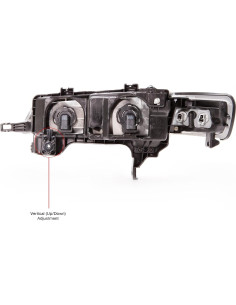 Juego de Faros Halógenos Cromados HEADLIGHTSDEPOT Honda Accord 1994-1997 2