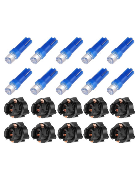 Bombillas LED T5 10x cciyu Azul Cóncavo 50000 horas