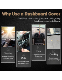 Funda de tablero KEYOOG para Ford Fiesta 2009-2019 - Negro 2