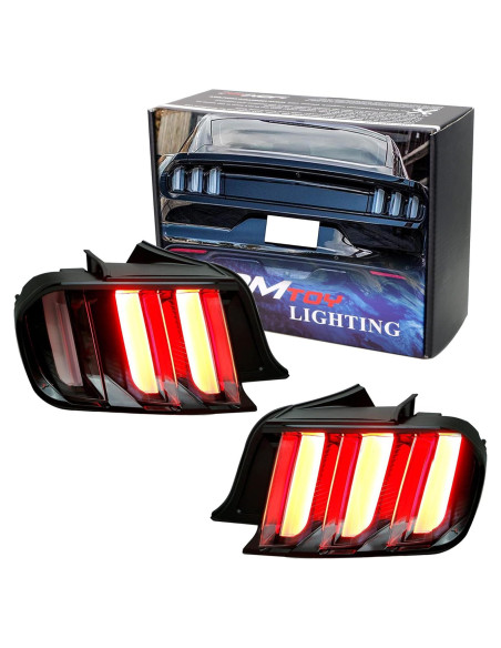 Lámparas de Luz de Cola LED iJDMTOY para Ford Mustang 2015-2020