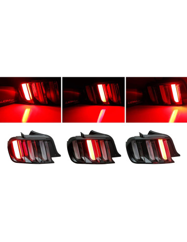 Lámparas de Luz de Cola LED iJDMTOY para Ford Mustang 2015-2020