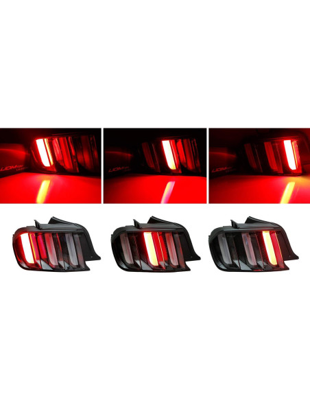 Lámparas de Luz de Cola LED iJDMTOY para Ford Mustang 2015-2020