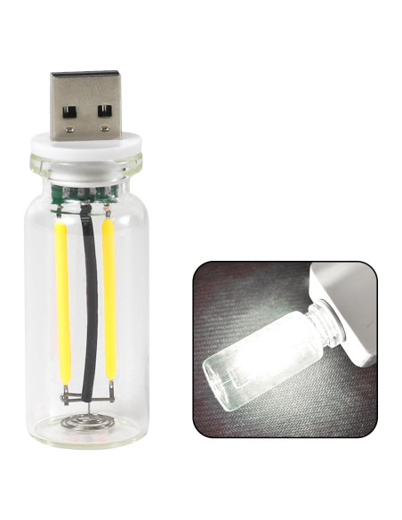 Luces LED de Ambiente Interior para Coche Ongfuwu USB Blanco