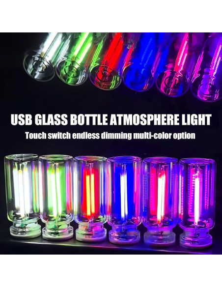 Luces LED de Ambiente Interior para Coche Ongfuwu USB Blanco