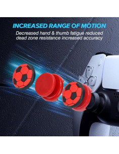 Tapas de Agarre para Pulgar DLseego Rojo para PS5 y Xbox 2