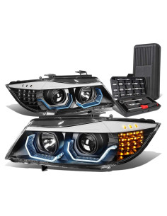 Faros Halógenos Doble 3D Auto Dinastía para BMW E90 05-08