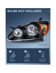 Faros Nilight para Toyota Corolla 2003-2008 Carcasa Negra 2