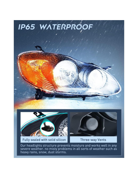 Faros Nilight para Toyota Corolla 2003-2008 Carcasa Negra