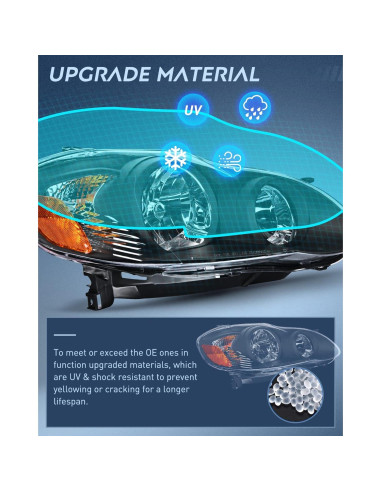 Faros Nilight para Toyota Corolla 2003-2008 Carcasa Negra