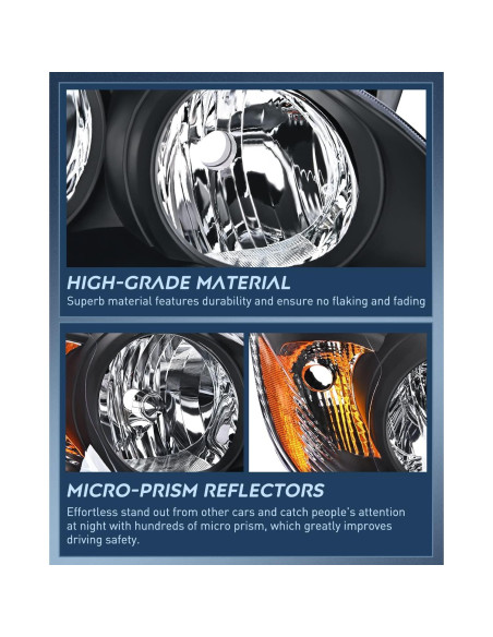 Faros Nilight para Toyota Corolla 2003-2008 Carcasa Negra