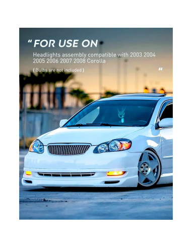 Faros Nilight para Toyota Corolla 2003-2008 Carcasa Negra