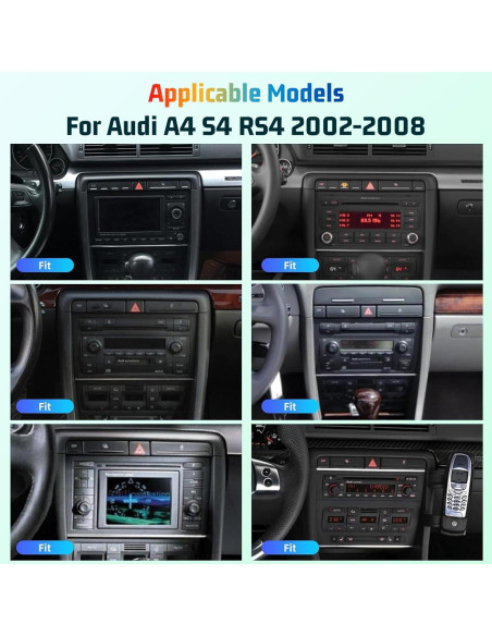 Estéreo Android 15 EKAT para Audi A4 S4 RS4 2002-2008 9"