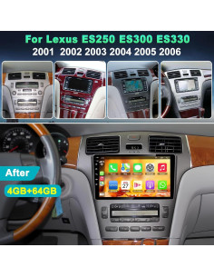 Radio de Coche B4U 9" Android 12 para Lexus ES250/ES300/ES330 2