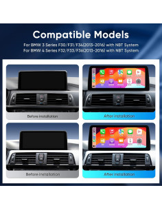 Reproductor Multimedia 12.3" AINAVI para BMW NBT F30 F31 F34 2013-2016 2