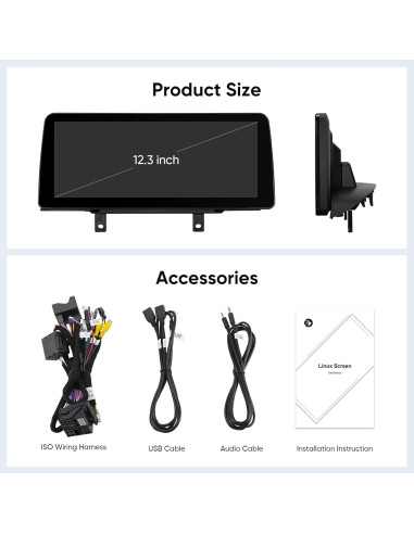 Reproductor Multimedia 12.3" AINAVI para BMW NBT F30 F31 F34 2013-2016