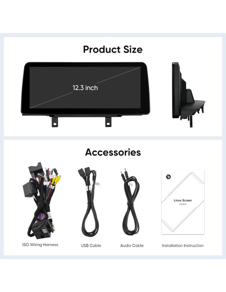 Reproductor Multimedia 12.3" AINAVI para BMW NBT F30 F31 F34 2013-2016