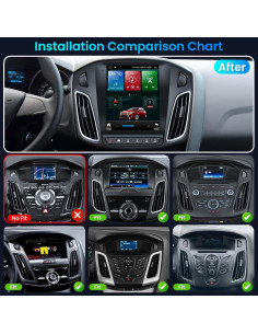 Radio de Coche Jerqry para Ford Focus 2012-2018, 10.4" IPS, CarPlay, Android Auto, Bluetooth 5G, GPS 2