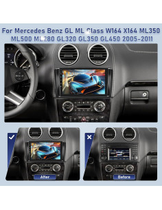 Radio de Coche Android 9" Mercedes Benz GL ML 2005-2011 2