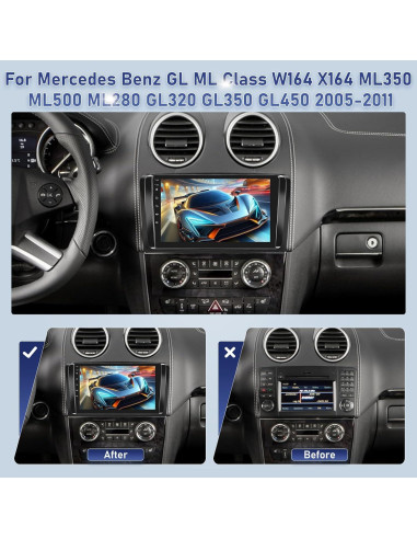 Radio de Coche Android 9" Mercedes Benz GL ML 2005-2011