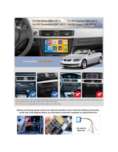 Estéreo de Coche CAMECHO 9" Android 13 con CarPlay y GPS 2