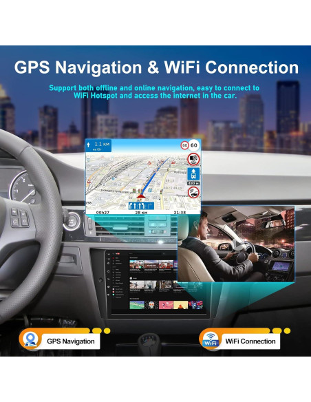 Estéreo de Coche CAMECHO 9" Android 13 con CarPlay y GPS