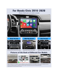 Estéreo de Coche Android 2G+64G SIXWIN para Honda Civic 2016-2020 2