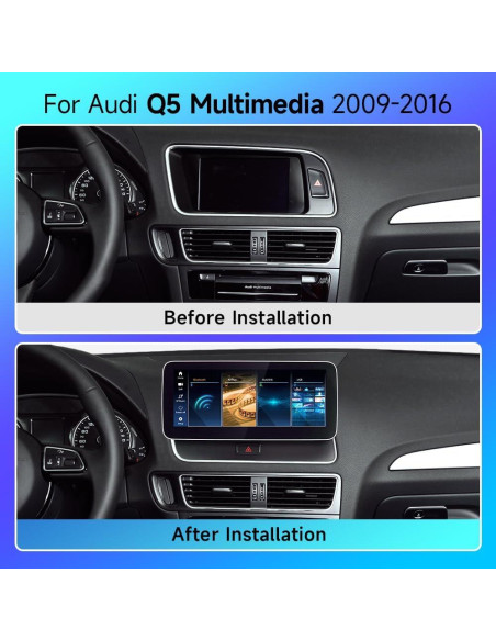 Estéreo de Automóvil ZBARK Android Auto 10.25" para Audi Q5 2010-2018