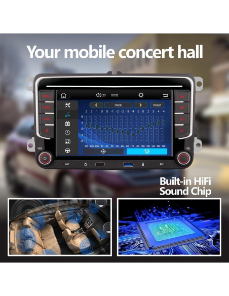 Estéreo de coche YZKONG para VW Passat Golf Jetta Caddy 1.21kg