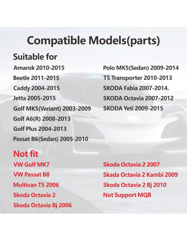 Estéreo de coche YZKONG para VW Passat Golf Jetta Caddy 1.21kg