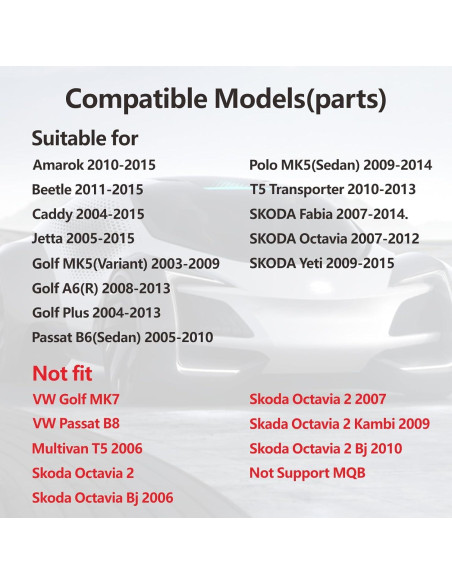 Estéreo de coche YZKONG para VW Passat Golf Jetta Caddy 1.21kg