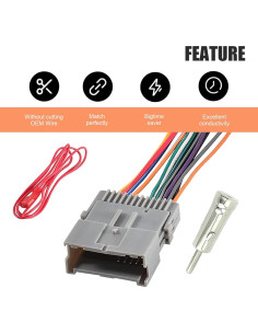 Kit de Arnés de Cableado de Radio Zikefest 3PCS Compatible Chevy 2