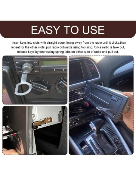 Juego de 4 Herramientas de Extracción de Radio HABNVUON