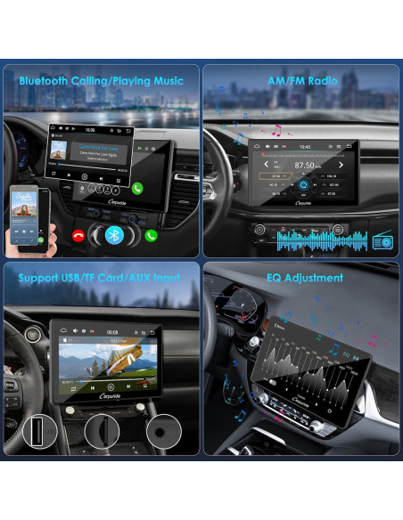 Estéreo de automóvil Carpuride YT09S 9" Doble Din con CarPlay