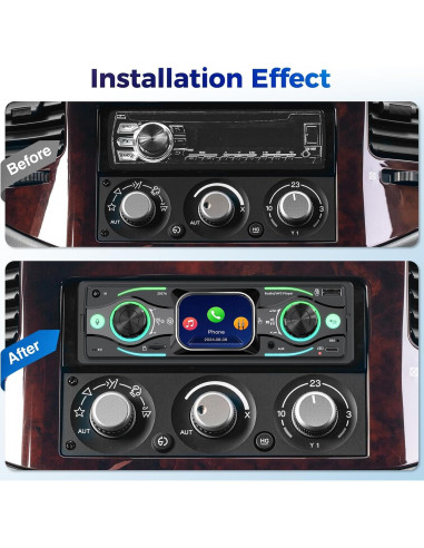 Estéreo de Coche DIN Simple Missee Bluetooth con Pantalla Táctil