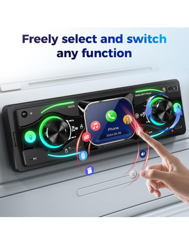 Estéreo de Coche DIN Simple Missee Bluetooth con Pantalla Táctil