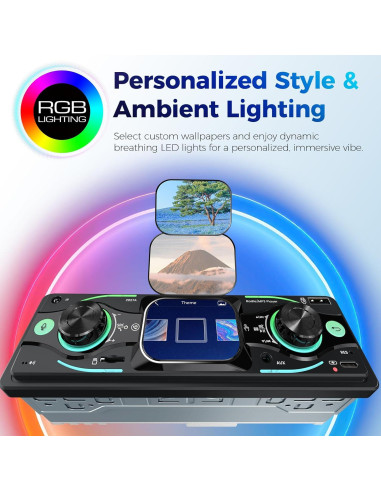 Estéreo de Coche DIN Simple Missee Bluetooth con Pantalla Táctil