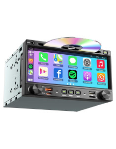 Radio de Coche Doble Din Inexaccessories 7" CarPlay Bluetooth