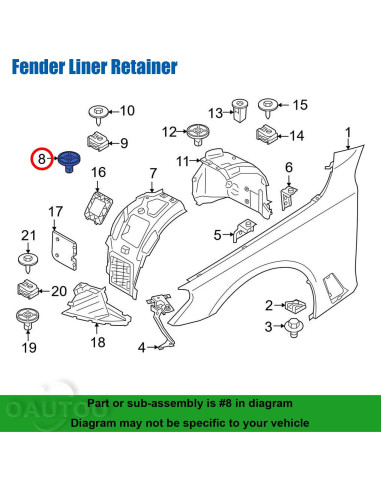 Placas Antideslizantes OAUTOO 20pcs para BMW y MINI