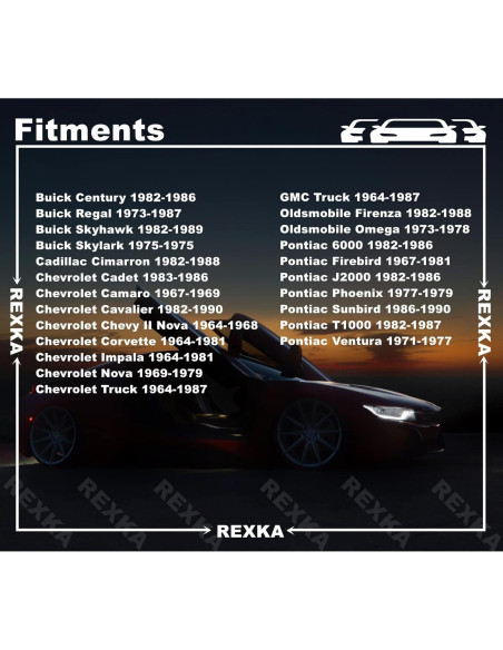 Clip de Varilla de Cerradura de Puerta Rexka 15pcs para Chevrolet y GM