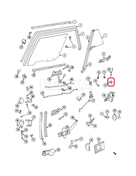 Clip de Varilla de Cerradura de Puerta Rexka 15pcs para Chevrolet y GM